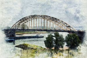 Le pont du Waal à Nimègue (peinture) sur Art by Jeronimo