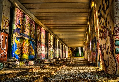 Graffiti langs het Spoor