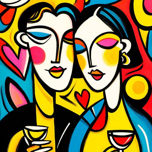 Love Is .... Drinking wine together
