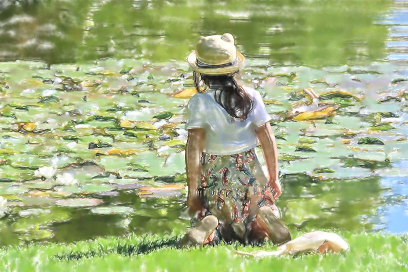 Girl at the pond ART 1.0 by Ingo Laue