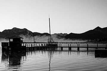 Morgenstille am See (black-and-white) von artpictures.de