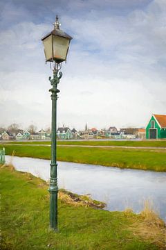 Zaanse Schans lantaarn met Nederlandse Lucht van Rob van der Teen