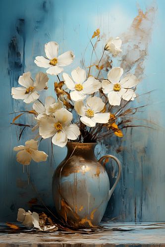 Romantisch Bloemenboeket Schilderij