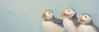 Three Little Puffins van Whale & Sons thumbnail