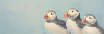 Three Little Puffins van Whale & Sons