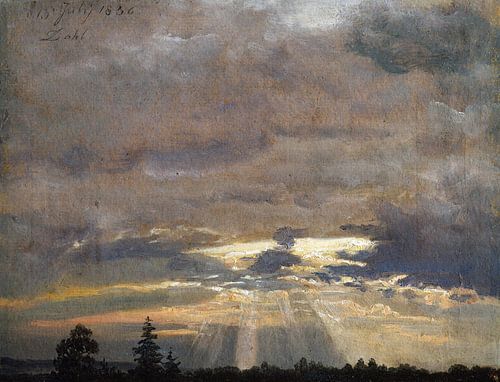 Cloud Study with Sunbeams, Johan Christian Dahl