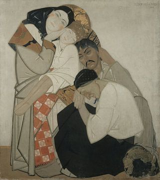 Fedir Krychevsky, Leben (Triptychon) - Familie, zentral, 1927