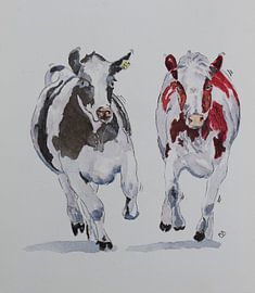 Freundinnen auf der Wiese von Marja Antonisse