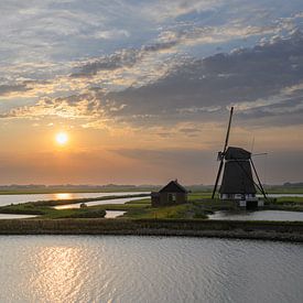 Molenzicht op Texel van Jan Heijmans