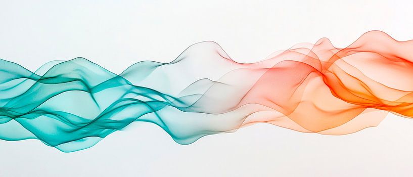 Gekleurde golfpatronen van Poster Art Shop