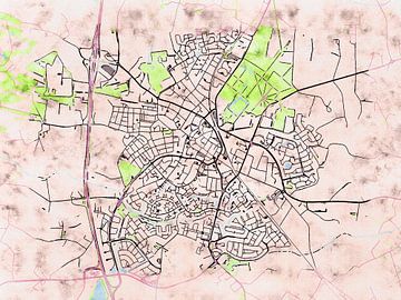 Kaart van Barneveld in de stijl 'Soothing Spring' van Maporia
