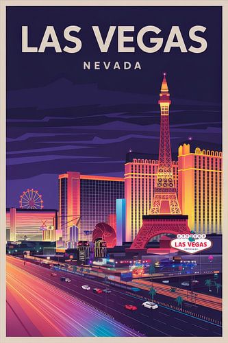 Las Vegas, Nevada Vintage Reisposter