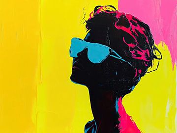 Zonnebril | Mystery in Neon Lights van De Mooiste Kunst
