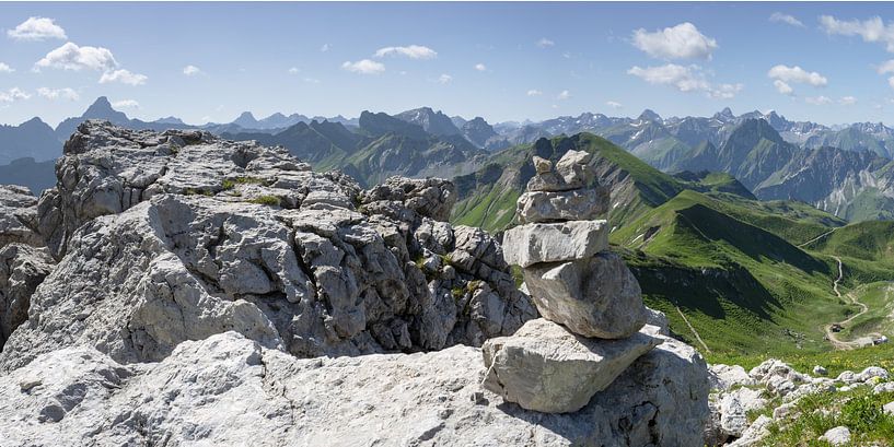 Panoramic view at Koblat - The soul of the Allgäu mountains by Walter G. Allgöwer