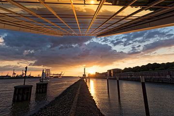 Sonnenuntergang am Dockland