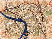 Kaart van Toulouse centrum in de stijl 'Serene Summer' van Maporia thumbnail