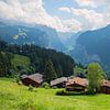 Bergdorf Wengen, hoch über dem Lauterbrunnental Schweiz von SusaZoom