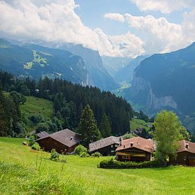 the idyllic village of Wengen, high above the Lauterbrunnen Valley, with its rural landscape by SusaZoom