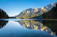 Wettersteingebirge spiegelt sich im Eibsee, Bayern von Markus Lange Miniaturansicht