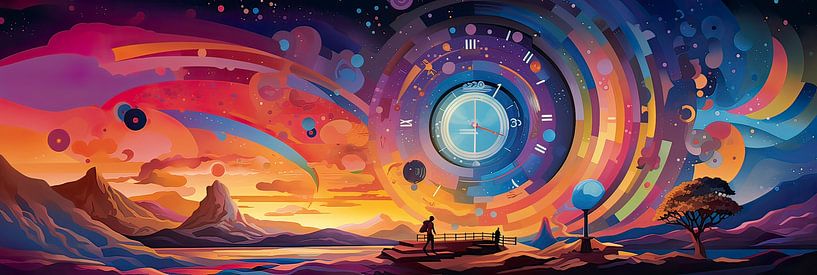Out of Time - Abstrakte Malerei Zeit von Surreal Media