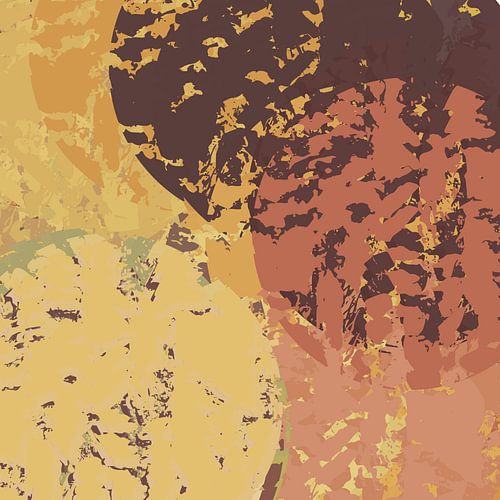 Moderne abstracte organische vormen in warme retro kleuren. Texturen.