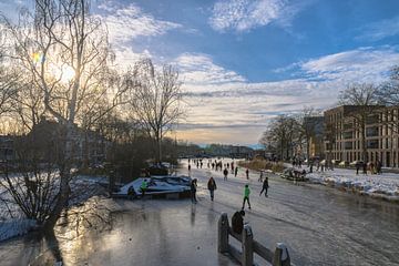 Winterpret aan de Piushaven