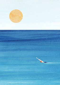 Schwimmen im Meer von longwayhome