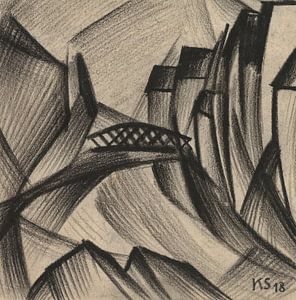 Kurt Schwitters - Z 107 Pont de la Ligne (1918)
