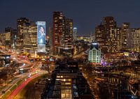 Rotterdam skyline Oude Haven in de avond