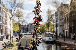 Staalmeestersbrug Love locks Amsterdam van Dennisart Fotografie