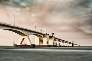 Zeelandbrug-03, Pont sur l'estuaire de Oosterschelde sur Frans Lemmens