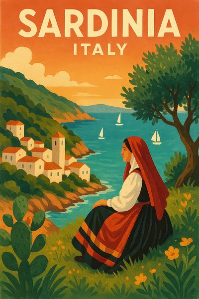 Sardaigne par Poster Art Shop