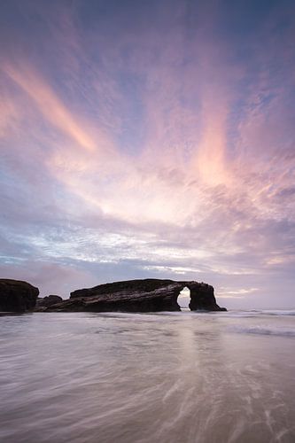 Zonsondergang Playa de Catedrales Ribadeo Spanje