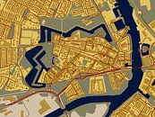 Kaart van het centrum van Geertruidenberg in de stijl van Gustav Klimt van Maporia thumbnail