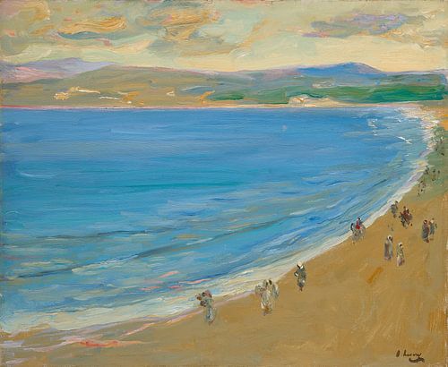 John Lavery, Het strand, avond, Tanger, 1912