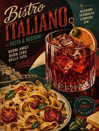 Poster „Retro Aperitivo Italiano“ von MARTINA KUSUMA DEWI