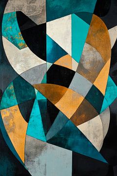 Colourful geometry - abstract harmony by Poster Art Shop