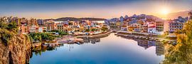 Agios Nikolaos on Crete at sunrise. by Voss photography