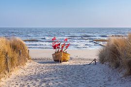 Vissersboot Stubbenfelde van Sven-Erik Arndt