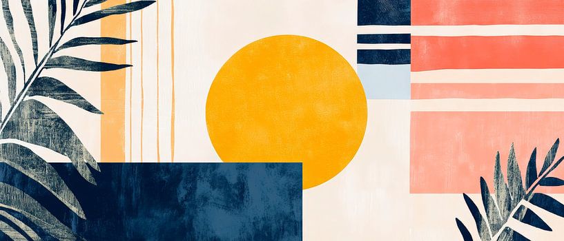 Abstracte compositie met kleurrijke vormen van Poster Art Shop