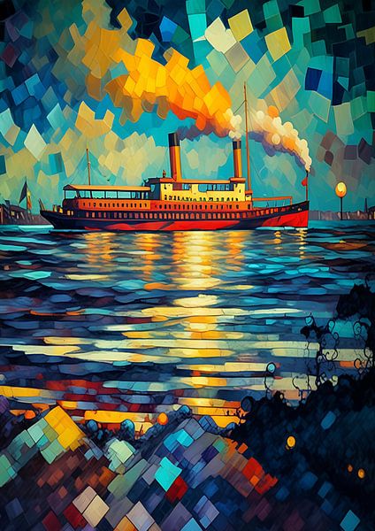 Historic steamer Hohentwiel on Lake Constance by Artshop