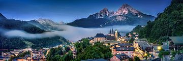 Berchtesgaden in Beieren in de vroege ochtend van Voss Fine Art Fotografie