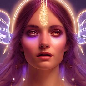 Violet Haze - Göttin des Lichts Digital Fantasy Artwork von Christine aka stine1