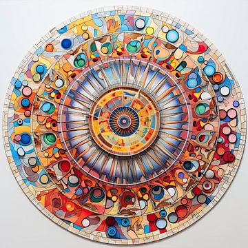 Mandala Modern van Abstract Schilderij