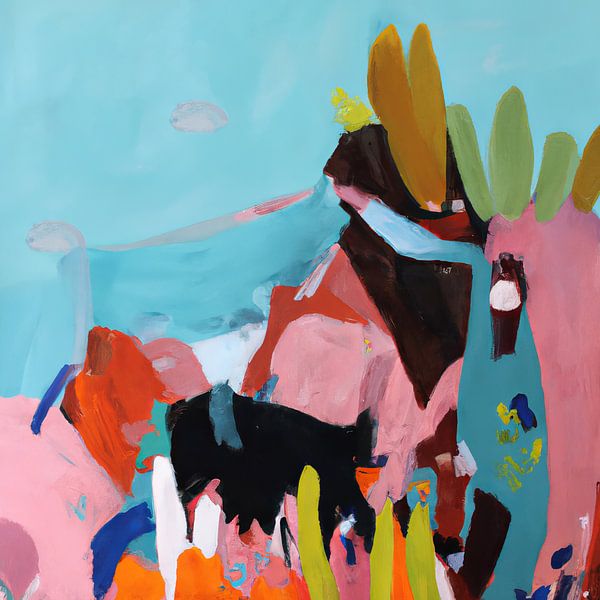 Modern colourful abstract painting by Studio Allee