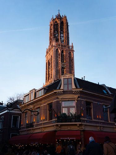 La cathédrale vue depuis le 168 Oudegracht