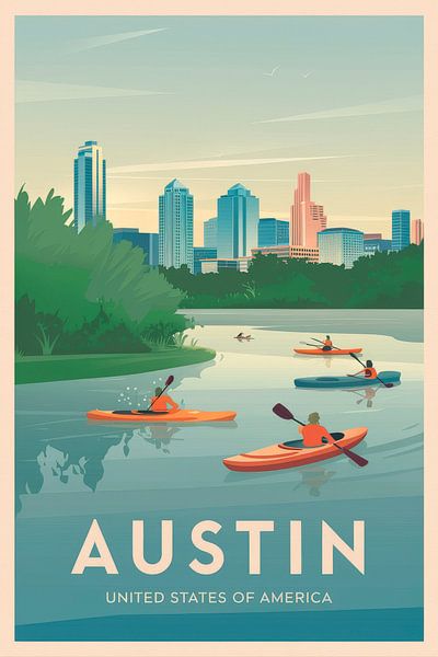 Austin, Texas by Poster Art Shop