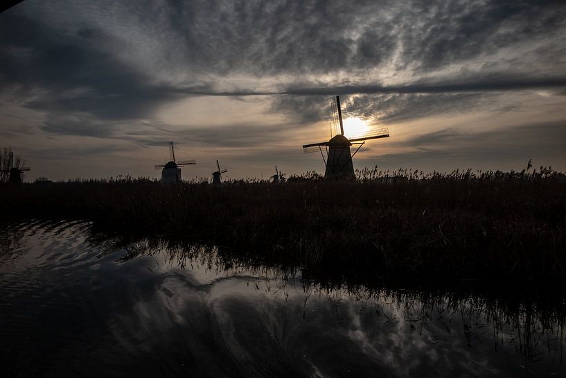 children's dike in the evening by Eric van Nieuwland