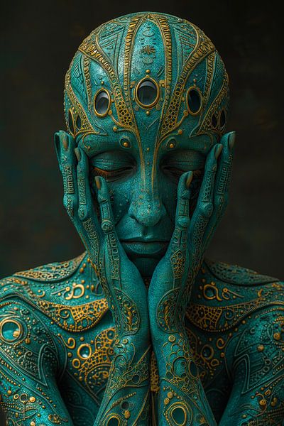 Golden Mystic of the Azure Worlds. by Joachim Neumann