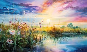 Landschaft mit sanften Farben